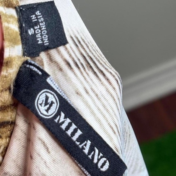 Vintage Y2K Milano Women's S Ruffle Animal Leopard Print Tank Top - Picture 4 of 7